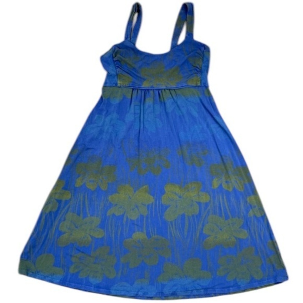 Fresh Produce - ‘Flowers Blue/Green’ Dress. SZ: XS. Previously loved.